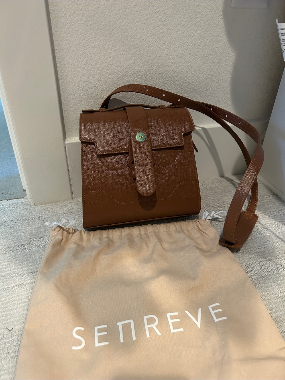 Senreve Alunna bag vegan saffiano - pecan/gold